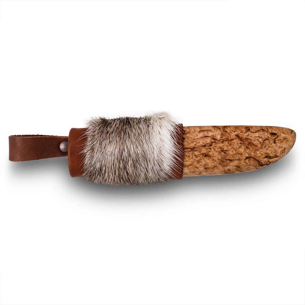 Scheide, dunkel gegerbtes Leder