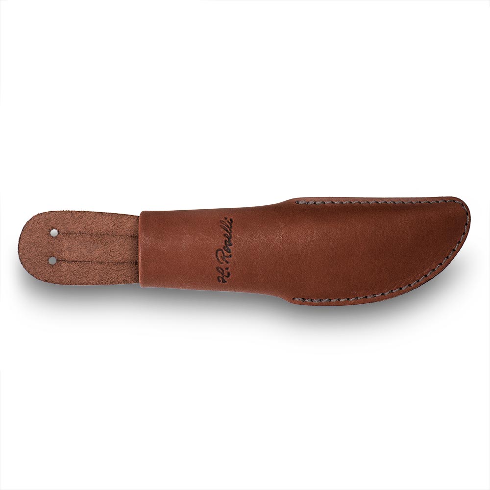 Scheide, dunkel gegerbtes Leder